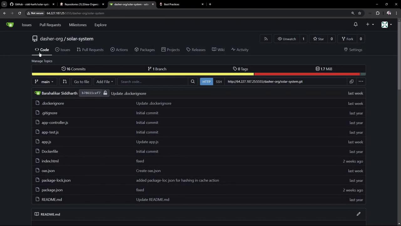 The image shows a GitHub repository interface with a list of files and their commit messages. It includes details like the number of commits, branches, and file sizes.